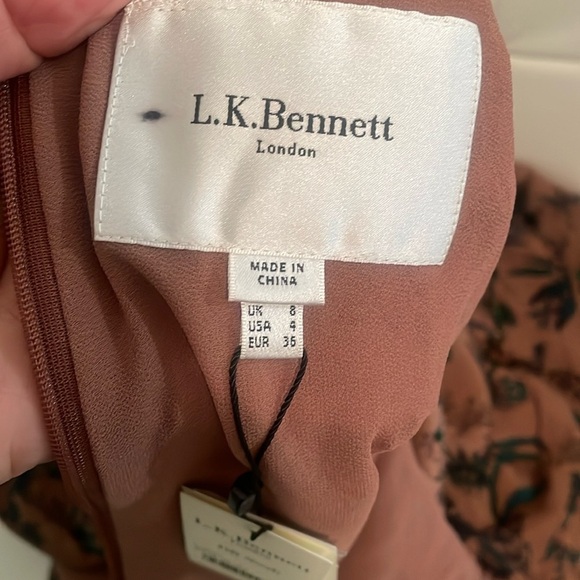 L.K.Bennett Floral Long Sleeve Dress - Picture 8 of 13